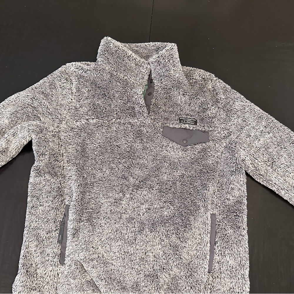 L.L. Bean Charcoal Hi-Pile Fleece Jacket
